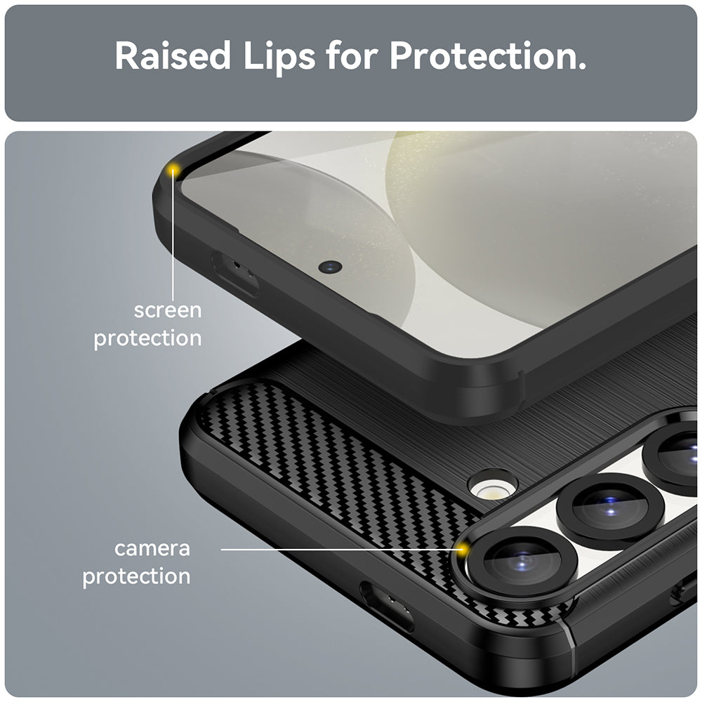 Deksel for Samsung Galaxy S26, Techsuit, Karbon, Svart