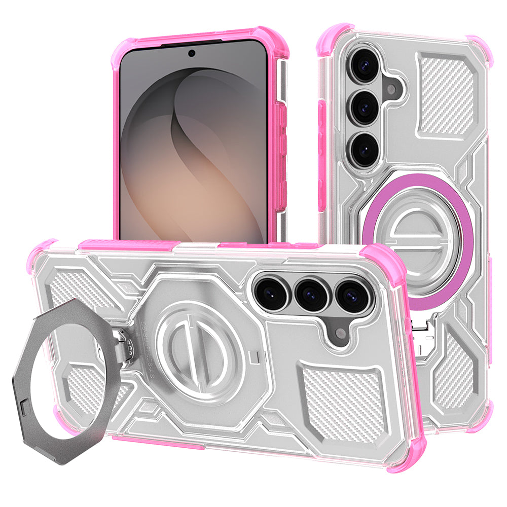Deksel for Samsung Galaxy S26 S942, Techsuit, Carbon Shield Pro, Rosa