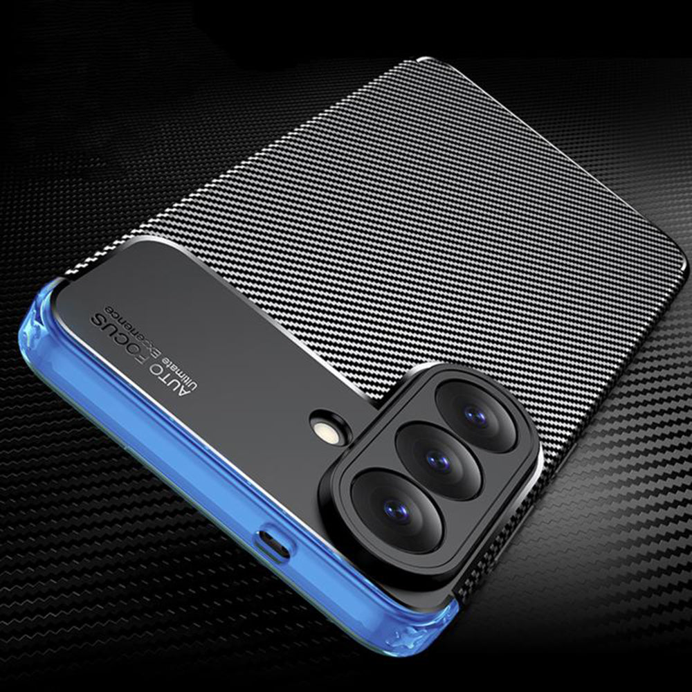 Deksel for Samsung Galaxy S26 S942, Techsuit, CarbonFiber, Svart