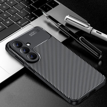 Deksel for Samsung Galaxy S26 S942, Techsuit, CarbonFiber, Svart