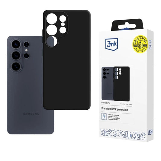 Deksel for Samsung Galaxy S26 Ultra, 3MK, Pro, Matt Svart