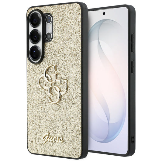 Deksel for Samsung Galaxy S26 Ultra S948, Guess, Fixed Glitter Big 4G Metal Frame, Gull