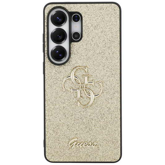 Deksel for Samsung Galaxy S26 Ultra S948, Guess, Fixed Glitter Big 4G Metal Frame, Gull