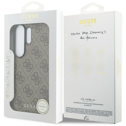 Deksel for Samsung Galaxy S26 Ultra S948, Guess, 4G Classic Logo Charm, Brun