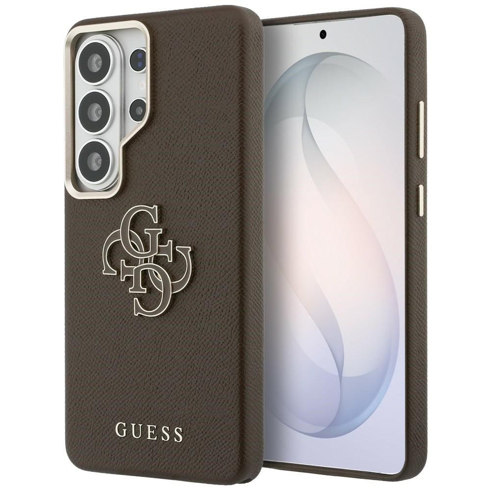 Deksel for Samsung Galaxy S26 Ultra S948, Guess, 4G Grained Big and Classic Logo, Brun