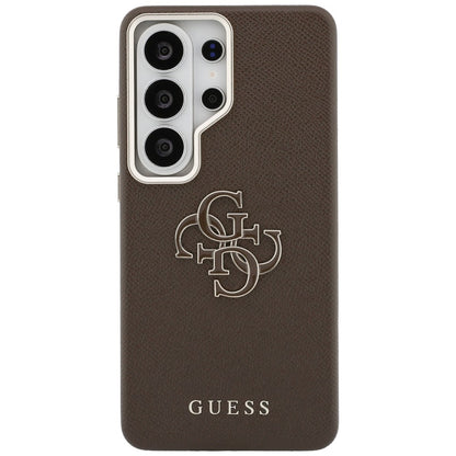 Deksel for Samsung Galaxy S26 Ultra S948, Guess, 4G Grained Big and Classic Logo, Brun