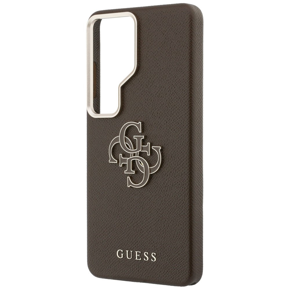 Deksel for Samsung Galaxy S26 Ultra S948, Guess, 4G Grained Big and Classic Logo, Brun