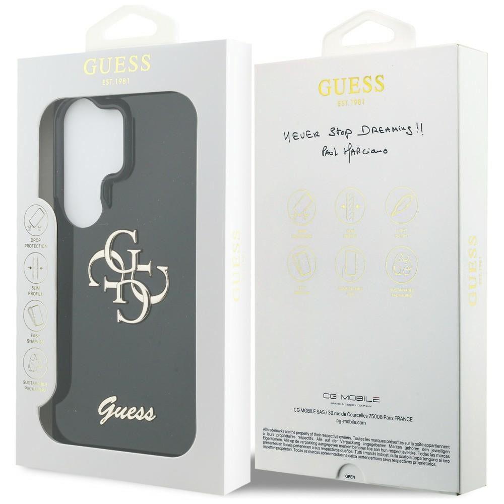 Deksel for Samsung Galaxy S26 Ultra S948, Guess, IML Big Metal 4G Script, Svart