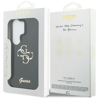 Deksel for Samsung Galaxy S26 Ultra S948, Guess, IML Big Metal 4G Script, Svart