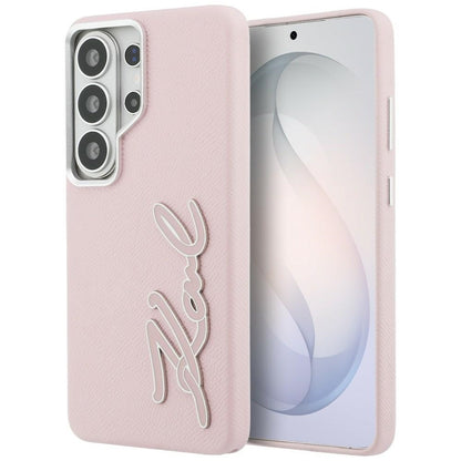 Deksel for Samsung Galaxy S26 Ultra S948, Karl Lagerfeld, Signature Resin Logo, Rosa