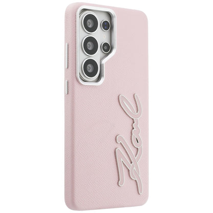 Deksel for Samsung Galaxy S26 Ultra S948, Karl Lagerfeld, Signature Resin Logo, Rosa