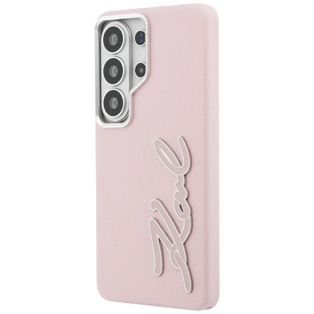 Deksel for Samsung Galaxy S26 Ultra S948, Karl Lagerfeld, Signature Resin Logo, Rosa