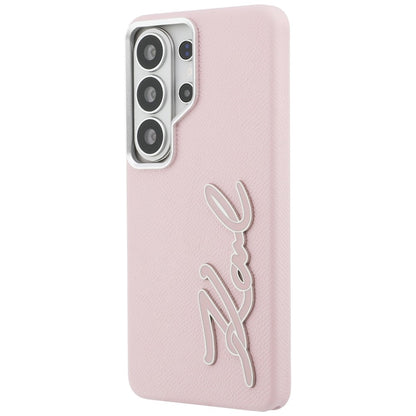 Deksel for Samsung Galaxy S26 Ultra S948, Karl Lagerfeld, Signature Resin Logo, Rosa