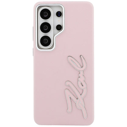 Deksel for Samsung Galaxy S26 Ultra S948, Karl Lagerfeld, Signature Resin Logo, Rosa