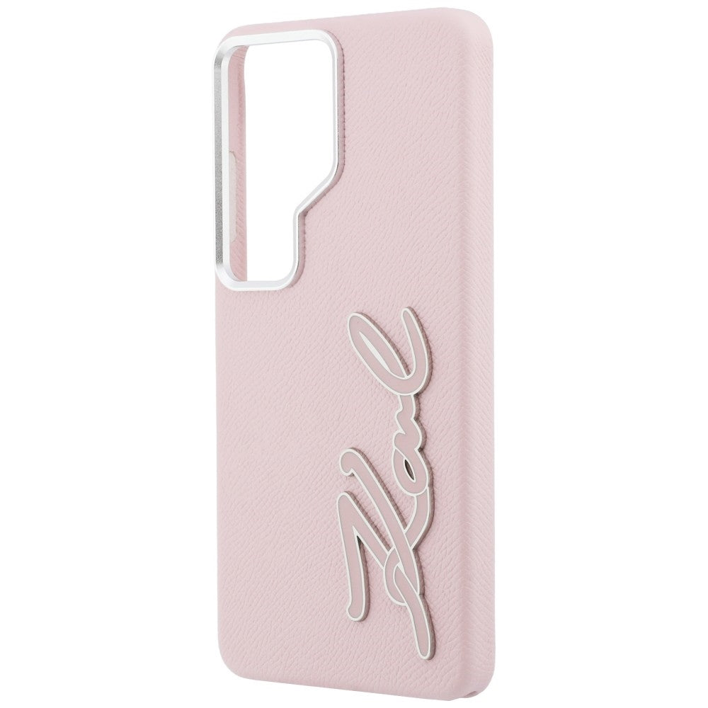 Deksel for Samsung Galaxy S26 Ultra S948, Karl Lagerfeld, Signature Resin Logo, Rosa