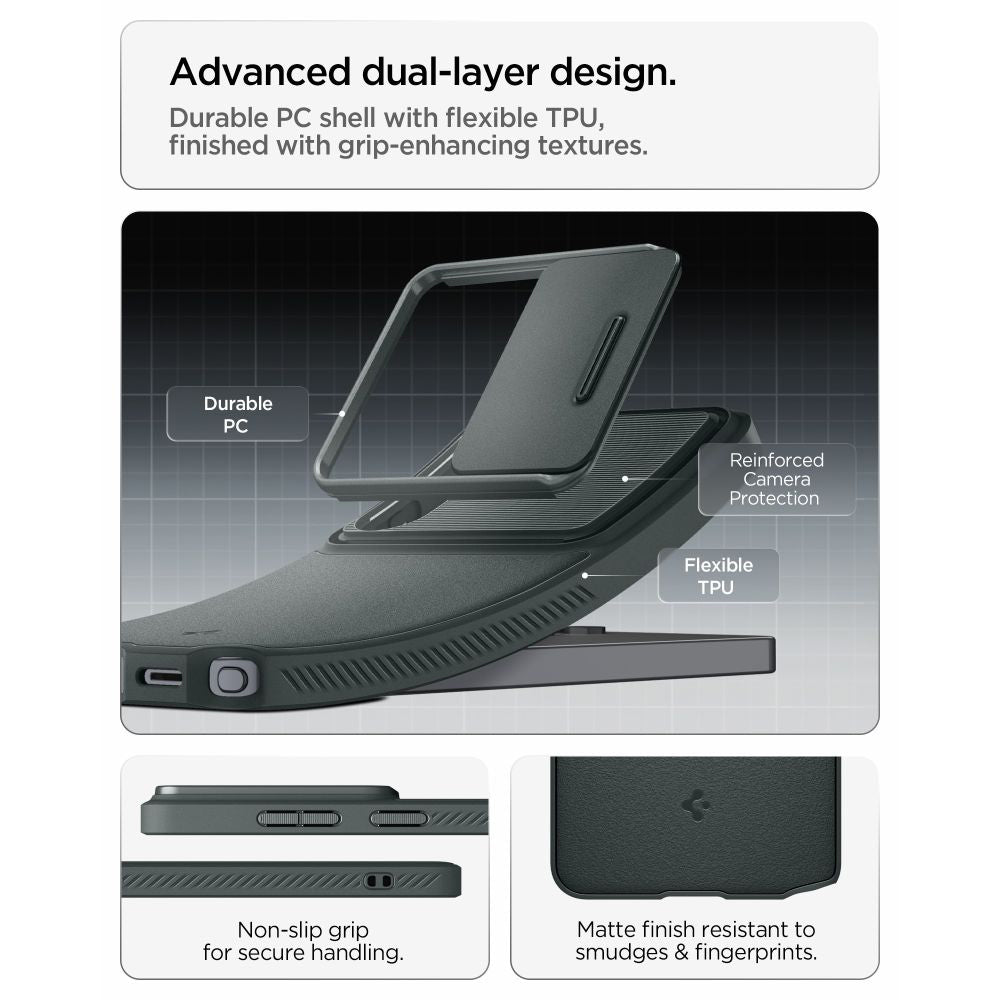 Deksel for Samsung Galaxy S26 Ultra S948, Spigen, Optik Armor, Grønn ACS10688