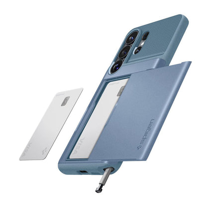 Deksel for Samsung Galaxy S26 Ultra S948, Spigen, Slim Armor CS, Blå ACS11225