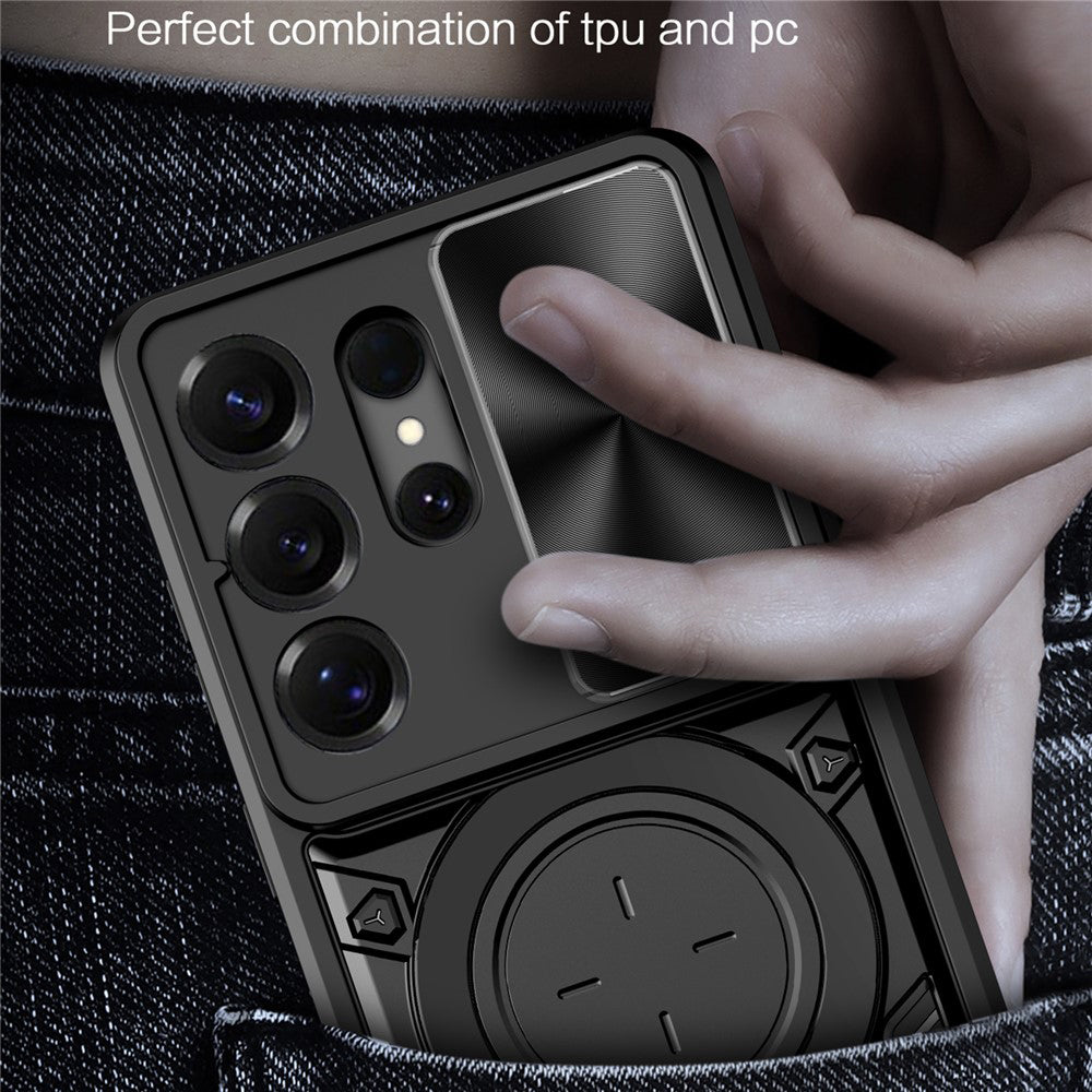 Deksel for Samsung Galaxy S26 Ultra, Techsuit, CamGuard Pro, Svart