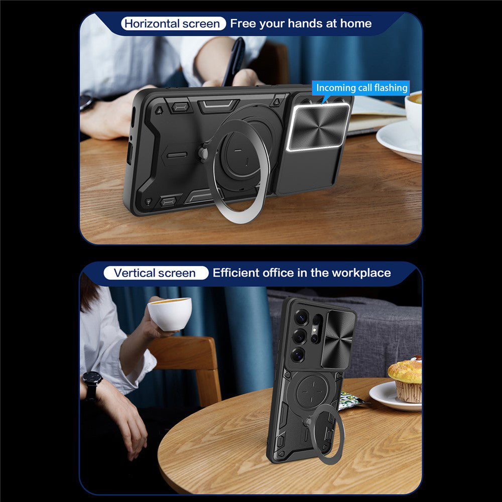 Deksel for Samsung Galaxy S26 Ultra, Techsuit, CamGuard Pro, Svart