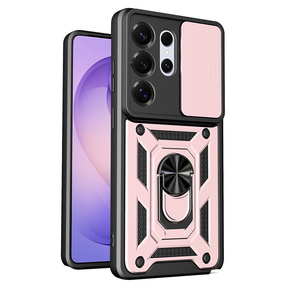 Deksel for Samsung Galaxy S26 Ultra, Techsuit, CamShield, Roségull