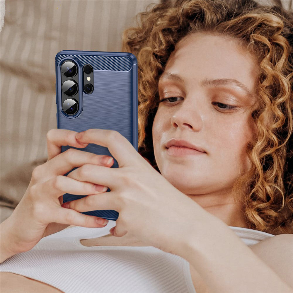 Deksel for Samsung Galaxy S26 Ultra S948, Techsuit, Karbon, Blå