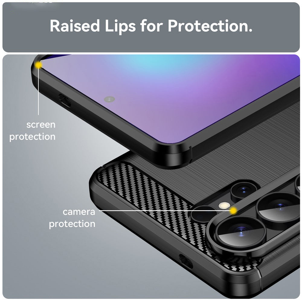 Deksel for Samsung Galaxy S26 Ultra, Techsuit, Karbon, Svart