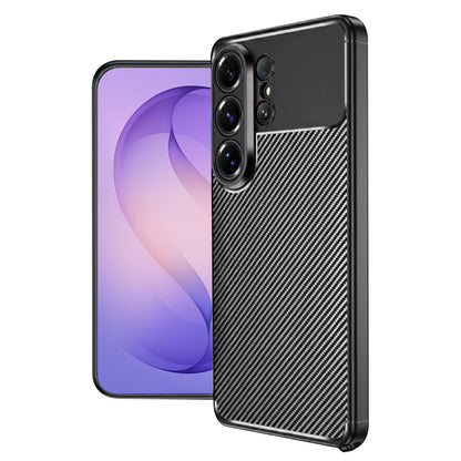 Deksel for Samsung Galaxy S26 Ultra S948, Techsuit, CarbonFiber, Svart