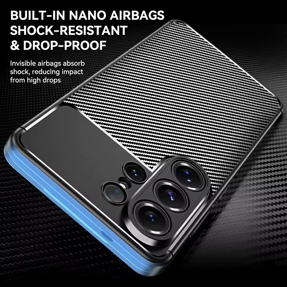 Deksel for Samsung Galaxy S26 Ultra S948, Techsuit, CarbonFiber, Svart