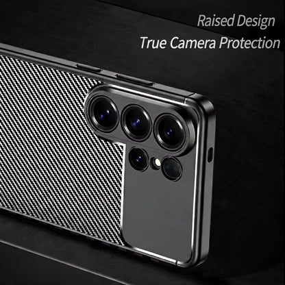 Deksel for Samsung Galaxy S26 Ultra S948, Techsuit, CarbonFiber, Svart