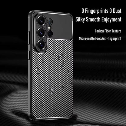 Deksel for Samsung Galaxy S26 Ultra S948, Techsuit, CarbonFiber, Svart