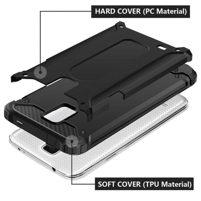 Deksel for Samsung Galaxy S5 G900, Techsuit, Hybrid Armor, Svart