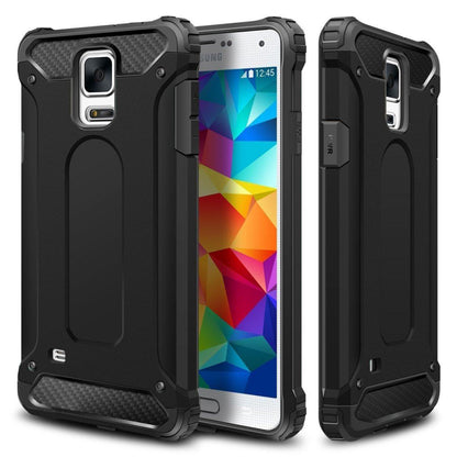Deksel for Samsung Galaxy S5 G900, Techsuit, Hybrid Armor, Svart