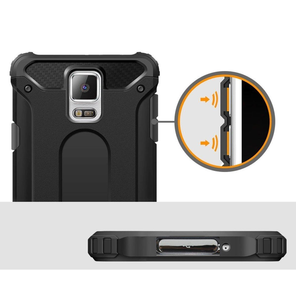 Deksel for Samsung Galaxy S5 G900, Techsuit, Hybrid Armor, Svart