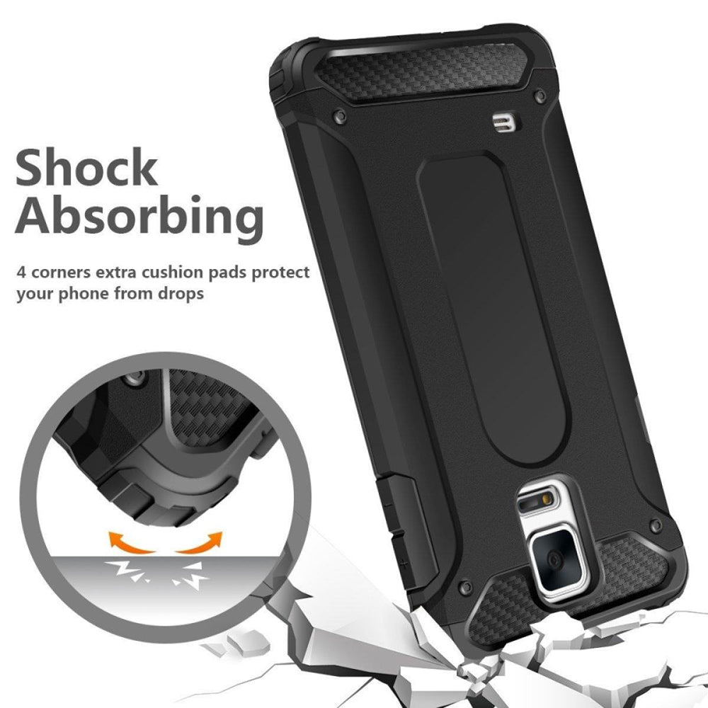 Deksel for Samsung Galaxy S5 G900, Techsuit, Hybrid Armor, Svart