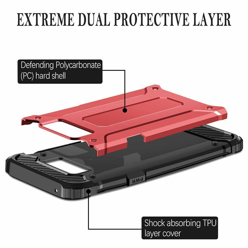 Deksel for Samsung Galaxy S6 G920, Techsuit, Hybrid Armor, Svart