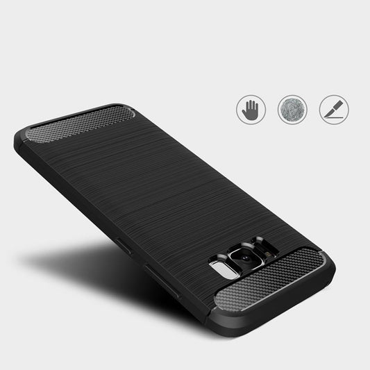 Deksel for Samsung Galaxy S8 G950, Techsuit, Karbon, Svart