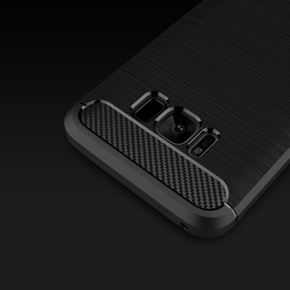 Deksel for Samsung Galaxy S8 G950, Techsuit, Karbon, Svart