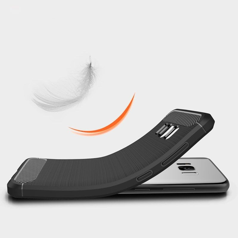 Deksel for Samsung Galaxy S8 G950, Techsuit, Karbon, Svart