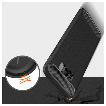 Deksel til Samsung Galaxy S8+ G955, Techsuit, Karbon, Svart