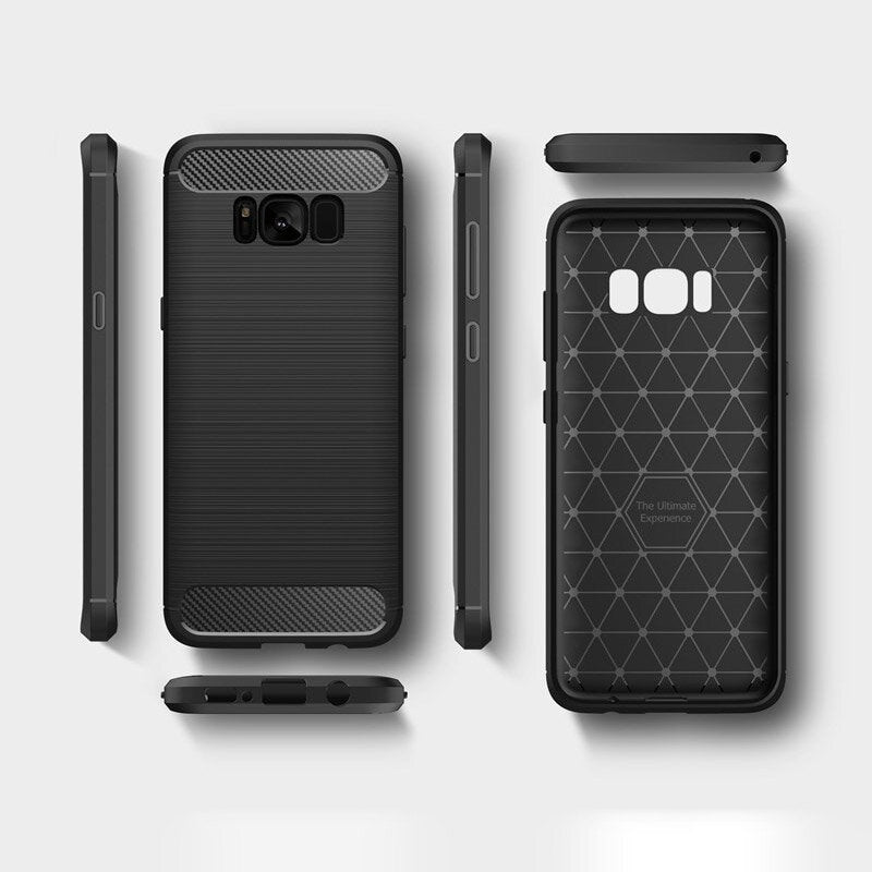 Deksel til Samsung Galaxy S8+ G955, Techsuit, Karbon, Svart