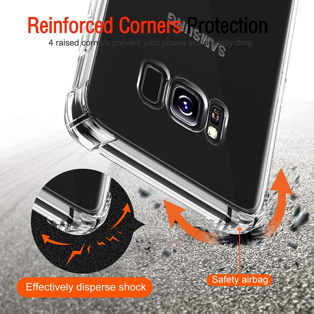 Deksel til Samsung Galaxy S8+ G955, Techsuit, Støtsikker Klar, Transparent