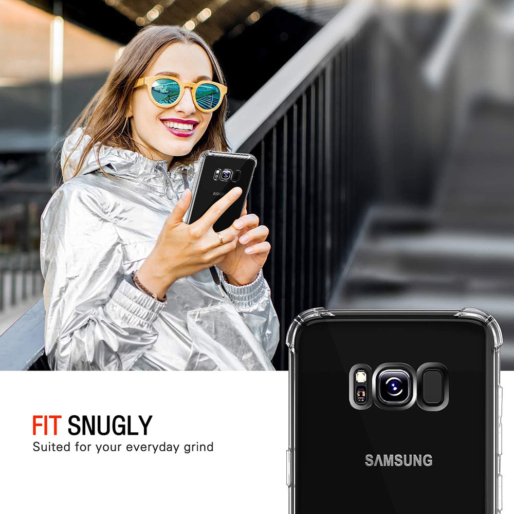 Deksel til Samsung Galaxy S8+ G955, Techsuit, Støtsikker Klar, Transparent