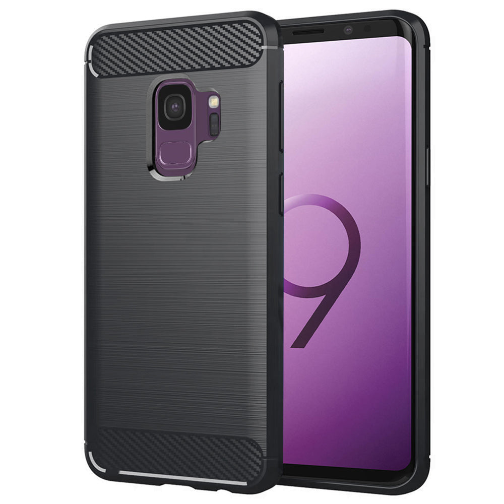Deksel til Samsung Galaxy S9 G960, Techsuit, Karbon, Svart