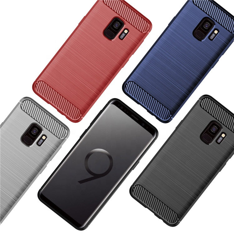 Deksel til Samsung Galaxy S9 G960, Techsuit, Karbon, Svart