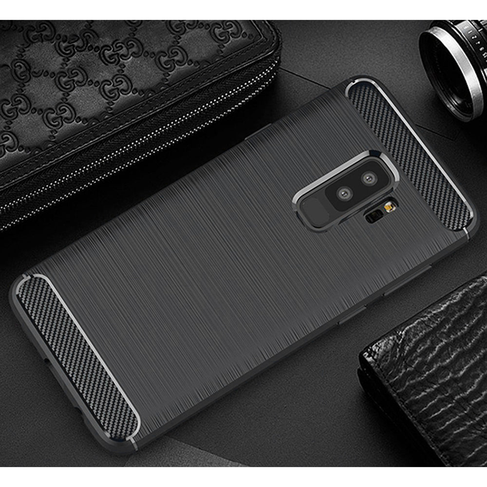 Deksel til Samsung Galaxy S9+ G965, Techsuit, Karbon, Svart