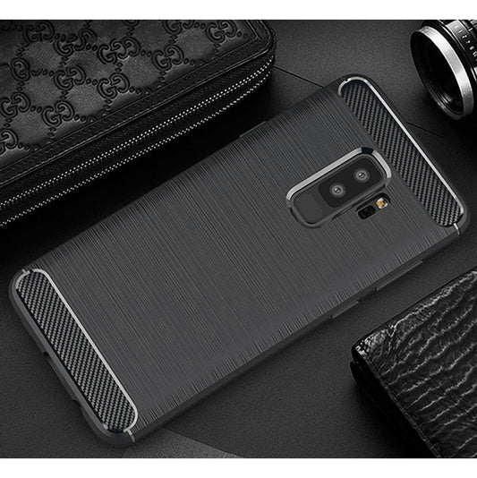Deksel til Samsung Galaxy S9+ G965, Techsuit, Karbon, Svart