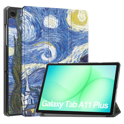 Deksel for Samsung Galaxy Tab A11+ / Tab A9+, Techsuit, FoldPro Starry Night, Flerfarget