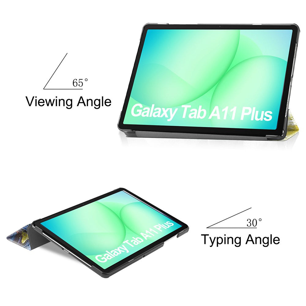 Deksel for Samsung Galaxy Tab A11+ / Tab A9+, Techsuit, FoldPro Starry Night, Flerfarget