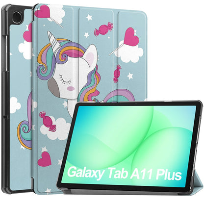 Deksel for Samsung Galaxy Tab A11+ / Tab A9+, Techsuit, FoldPro Unicorn, Flerfarget