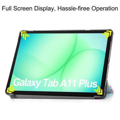 Deksel for Samsung Galaxy Tab A11+ / Tab A9+, Techsuit, FoldPro Unicorn, Flerfarget
